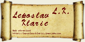 Leposlav Klarić vizit kartica